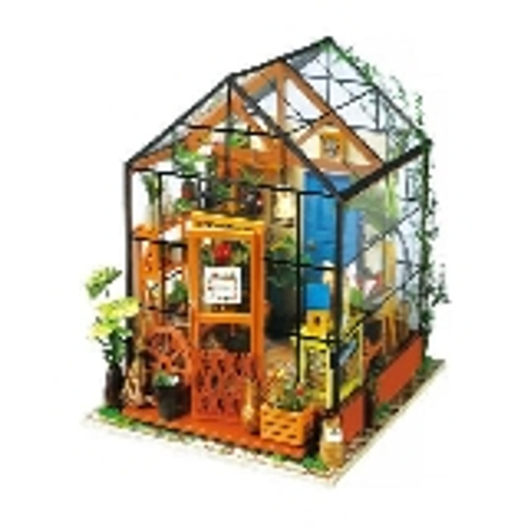 Robotime Cathy's Flower House with LED Light Dollhouse Kit