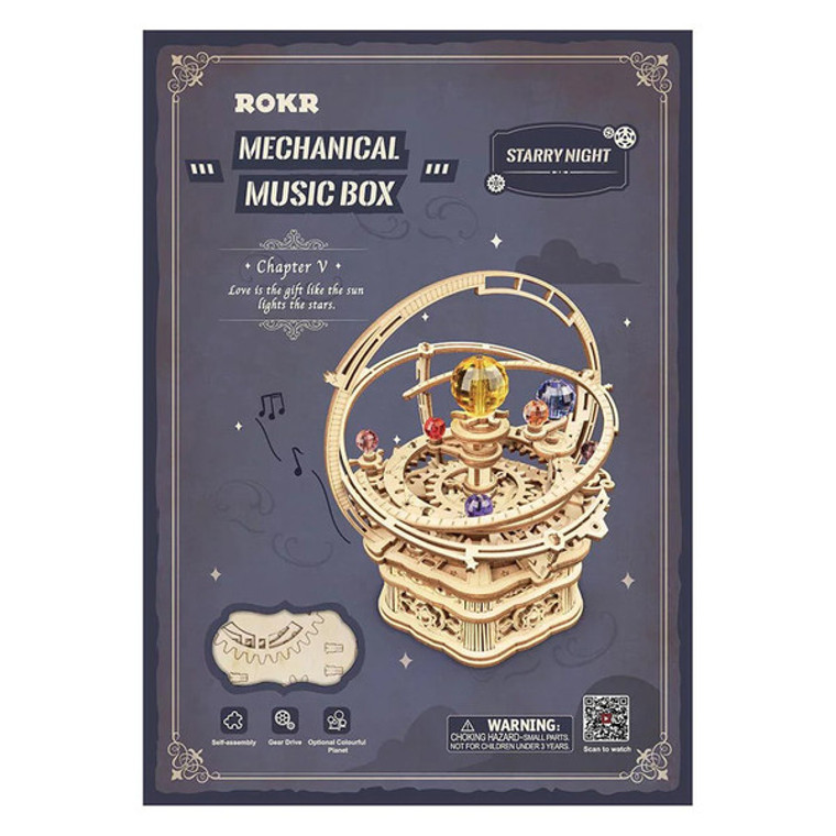 Starry Night Orrery Planetary Music Box