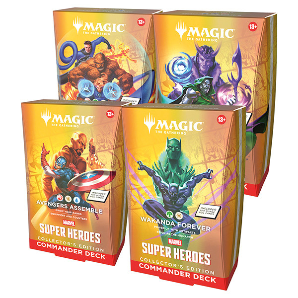Marvel Super Heroes - COLLECTOR EDITION - Commander Deck Display (set of 4) - Magic the Gathering