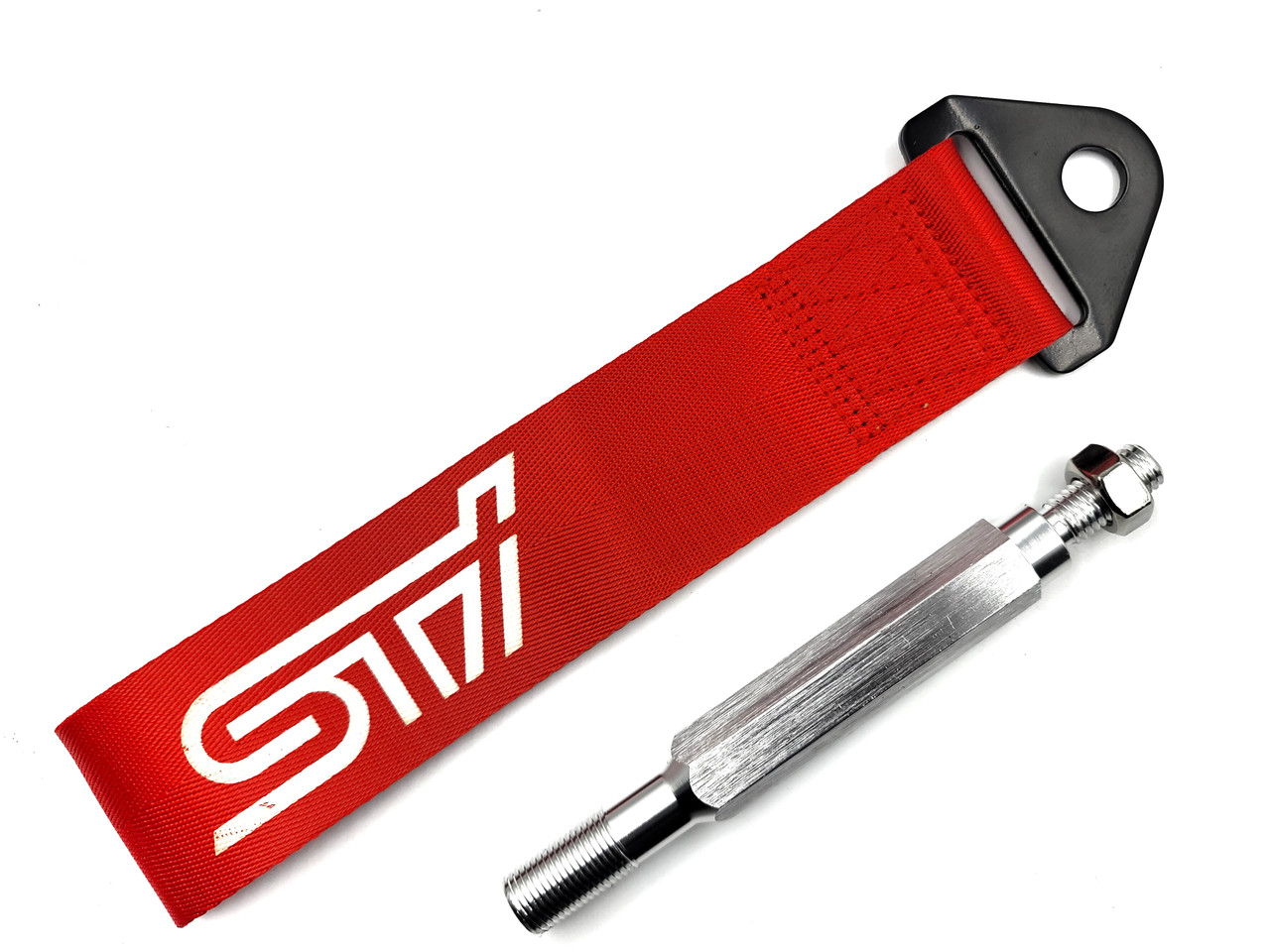 Tuner Image Tow Strap Front or Rear - Red/White STI - Tuner Image