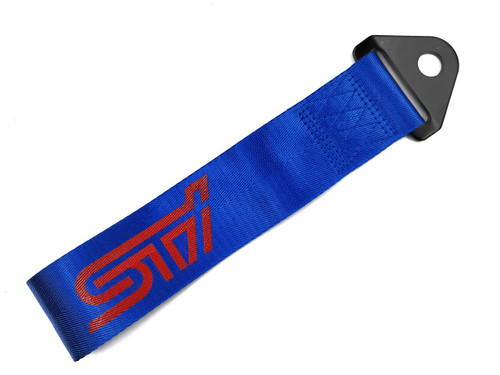 Tuner Image Tow Strap Front or Rear  - Blue/Red STI