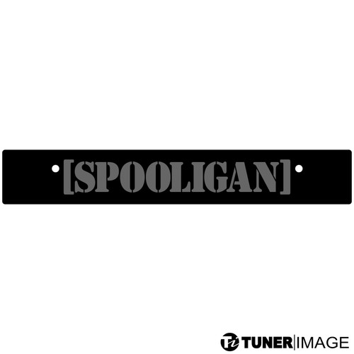 Tuner Image "{SPOOLIGAN}" Vanity License Plate Delete