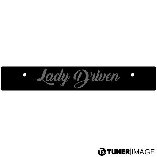 Tuner Image "LADY DRIVEN" Vanity License Plate Delete