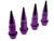 4x Aluminum Spiked Valve Stem Caps 45mm - Purple 