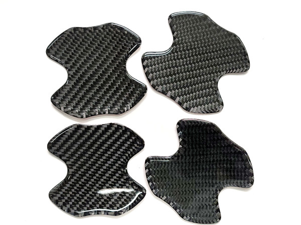 Tuner Image | 4pcs - Door Handle Bowl Cover Anti Scratch - Real Carbon Fiber 