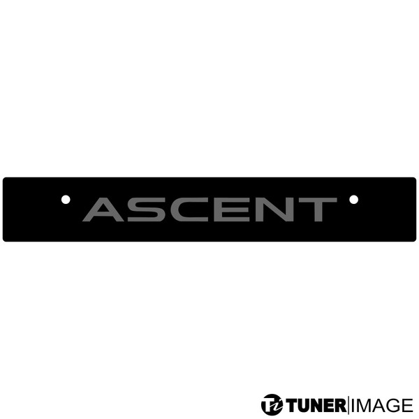 Tuner Image "ASCENT" Vanity License Plate Delete