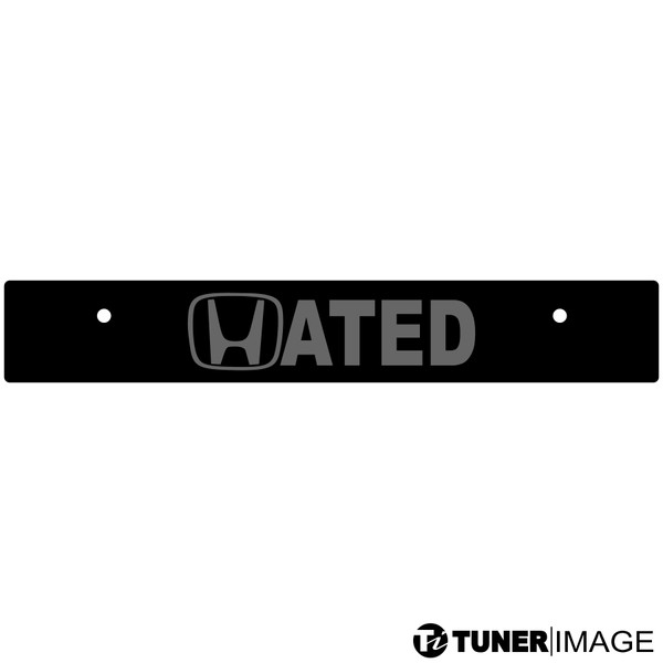 Tuner Image "HATED" Vanity License Plate Delete