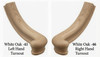 7041 Left Hand or 7046 Right Hand Small Turnout - White Oak