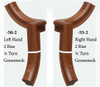 7050 or 7055 2-Rise Quarter-Turn Gooseneck - Mahogany