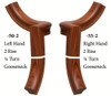 7050 or 7055 2-Rise Quarter-Turn Gooseneck - Brazilian Cherry