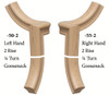 7050 or 7055 2-Rise Quarter-Turn Gooseneck - Hard Maple