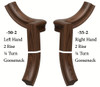 7050 or 7055 2-Rise Quarter-Turn Gooseneck - Walnut