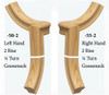 7050 or 7055 2-Rise Quarter-Turn Gooseneck - Yellow Pine