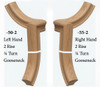 7050 or 7055 2-Rise Quarter-Turn Gooseneck - White Oak