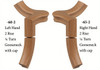 7060 Left Hand or 7065 Right Hand Goosenecks with Quarter-turn Caps - Alder