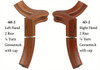 7060 Left Hand or 7065 Right Hand Goosenecks with Quarter-turn Caps - American Cherry