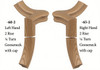 7060 Left Hand or 7065 Right Hand Goosenecks with Quarter-turn Caps - Ash