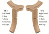 7060 Left Hand or 7065 Right Hand Goosenecks with Quarter-turn Caps - Beech