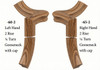 7060 Left Hand or 7065 Right Hand Goosenecks with Quarter-turn Caps - Hickory 