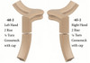 7060 Left Hand or 7065 Right Hand Goosenecks with Quarter-turn Caps - Soft Maple