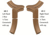 7060 Left Hand or 7065 Right Hand Goosenecks with Quarter-turn Caps - White Oak