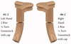 7081 Left Hand or 7086 Right Hand 2-Rise Gooseneck with Quarter-turn Cap - Red Oak
