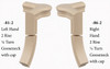 7081 Left Hand or 7086 Right Hand 2-Rise Gooseneck with Quarter-turn Cap - Soft Maple