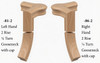 7081 Left Hand or 7086 Right Hand 2-Rise Gooseneck with Quarter-turn Cap - Beech