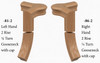 7081 Left Hand or 7086 Right Hand 2-Rise Gooseneck with Quarter-turn Cap - Hickory