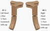 7081 Left Hand or 7086 Right Hand 2-Rise Gooseneck with Quarter-turn Cap - Ash