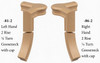 7081 Left Hand or 7086 Right Hand 2-Rise Gooseneck with Quarter-turn Cap - Hard Maple
