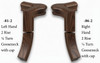 7081 Left Hand or 7086 Right Hand 2-Rise Gooseneck with Quarter-turn Cap - Walnut