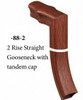 7088 2-Rise Gooseneck with Tandem Cap - Red Oak Stained