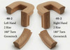 7090 Left Hand or 7095 Right Hand 2-Rise Gooseneck, 180-degree turn, No Cap - White Oak