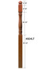 4504LT Long Turned Ball Top Starting Newel Post (Dimensional Information)