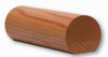 6040 1-5/8" x 1-3/48" Round Handrail with Flat Bottom, American Cherry