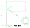 7023 CADD for 6040 1-3/4" Handrail w/Flat Bottom