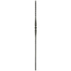 T-21 Flower with Arrows Edge Hammered Tubular Steel Baluster