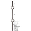 HF16.1.31-T Two Ring Baluster, Ash Gray