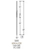 2650 Single Twist 36-inch knee wall baluster, 12mm Dimensional Information