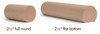2250 Soft Maple 2-1/4" Full Round or Round with Flat Bottom Handrail