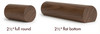 2250 Walnut 2-1/4" Full Round or Round with Flat Bottom Handrail