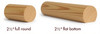 2250 Yellow Pine 2-1/4" Full Round or Round with Flat Bottom Handrail