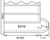 8310 48" Quarter Circle Single Bullnose Starting Step