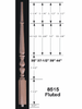 8515F 37" Fluted Jefferson Baluster Dimensional Information