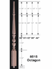 8515O 35" Octagon Jefferson Baluster Dimensional Information