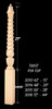 C-3010T Twist 43" Universal Pin Top Newel Post