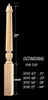 C-3014O Octagon 48" Universal Pin Top Newel Post