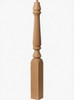  R-4811 48" Reeded Pin Top Ohio Starting Newel Post - Red Oak