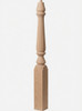  R-4811 48" Reeded Pin Top Ohio Starting Newel Post - Red Oak 2